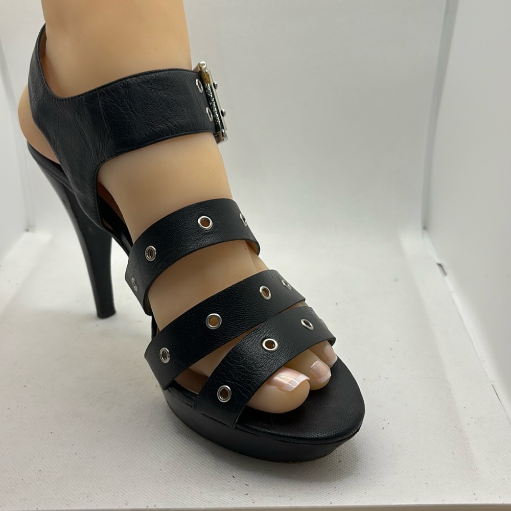 Michael Kors Carson Black Leather Platforms Size 9